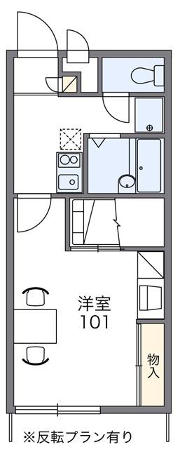 レオパレスメルベーユ竹ノ内(1K/2階)の間取り写真