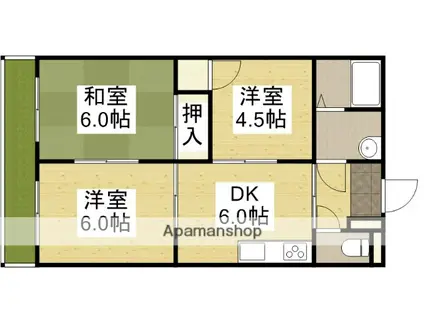 セフィーロ横尾(3DK/1階)の間取り写真