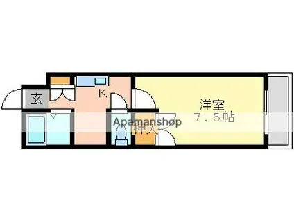 レグルス神辺(1K/1階)の間取り写真