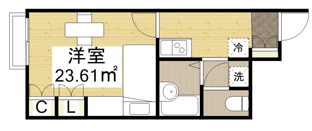 レオパレス悠 1(1K/1階)の間取り写真