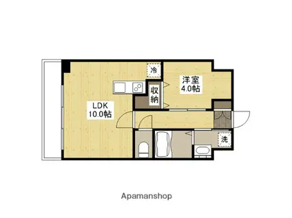 ローゼンコート禄屋(1LDK/14階)の間取り写真