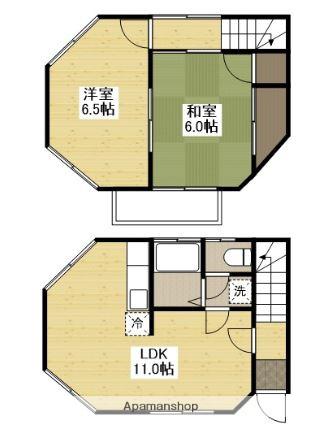 テラスハウスM’S(2LDK)の間取り写真