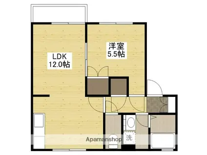 グランディール(1LDK/2階)の間取り写真