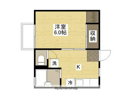 サンシティラサール(1K/1階)の間取り写真