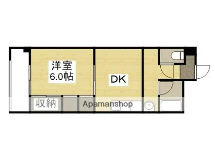 パルティーレ(1DK/4階)の間取り写真