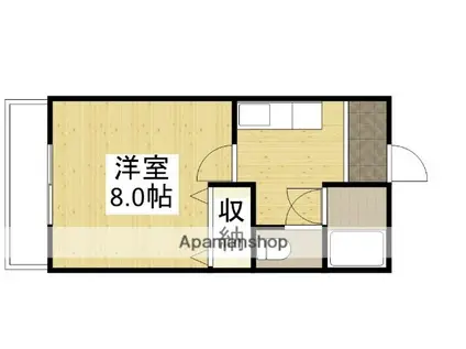 エメローズ井内(1K/1階)の間取り写真