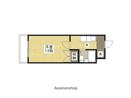 オリーブコート東深津(1K/3階)の間取り写真