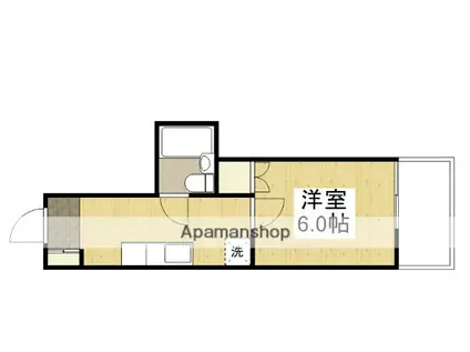 サンヒルズ広島屋(1K/3階)の間取り写真