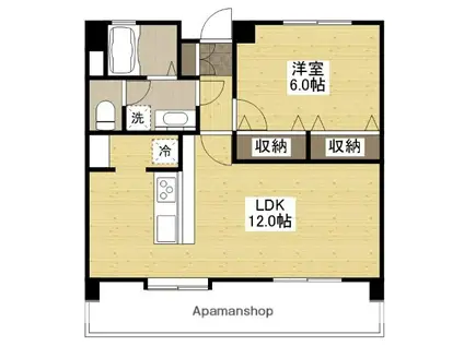 コーポラス本庄(1LDK/3階)の間取り写真