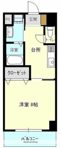 フルリール松浦Ⅱ(1K/3階)の間取り写真