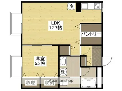 パルハウス御幸 A(1LDK/2階)の間取り写真