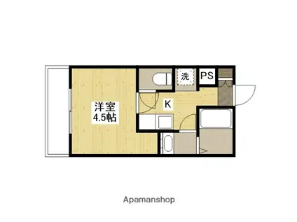 プリマベーラ延広(1K/2階)の間取り写真