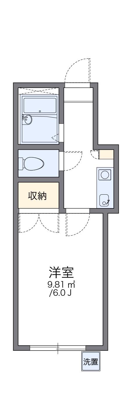 レオパレス沖野上PART2(1K/1階)の間取り写真