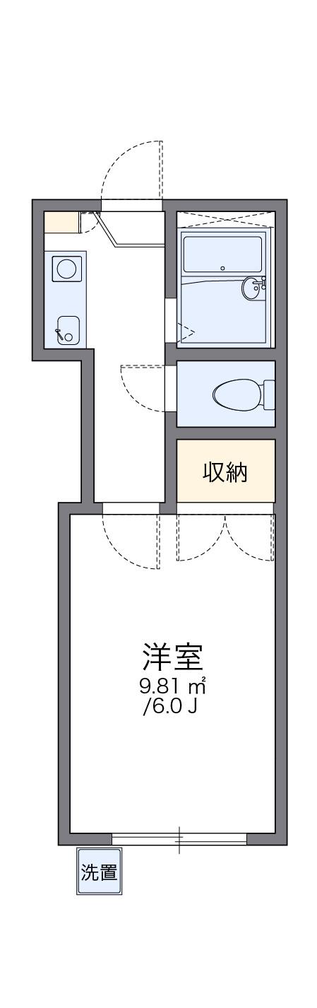 レオパレス沖野上PART2(1K/1階)の間取り写真