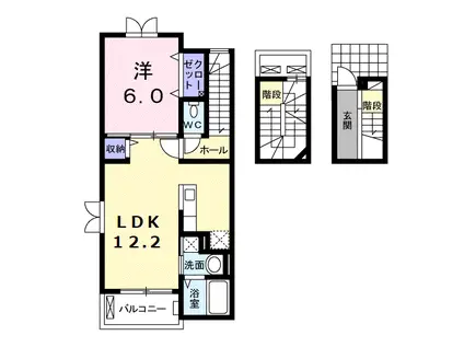 アクティーフ(1LDK/3階)の間取り写真