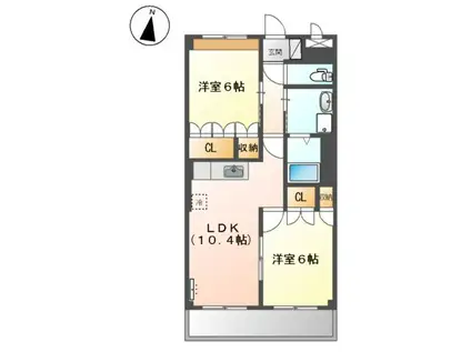 フルメゾン(2LDK/2階)の間取り写真