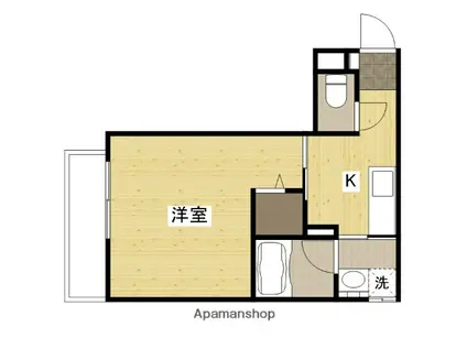 MAISON DE QUATRE Ⅲ(1K/1階)の間取り写真