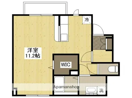 アイリス(ワンルーム/1階)の間取り写真