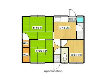 池田アパート(3DK/1階)の間取り写真