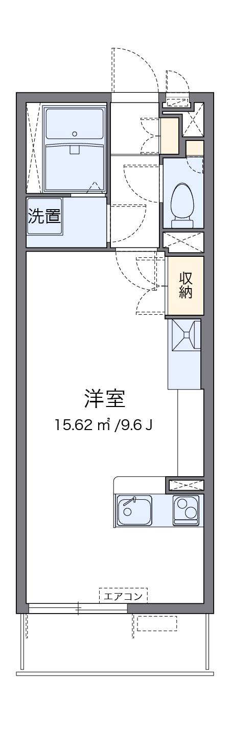 ミランダグレイス南手城(ワンルーム/1階)の間取り写真