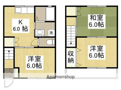 フェイヴァリットハウスⅡ(3DK)の間取り写真