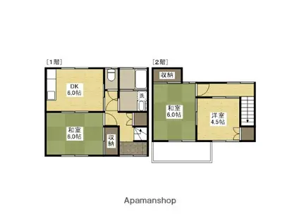 エンゼルハイツ(3DK/1階)の間取り写真