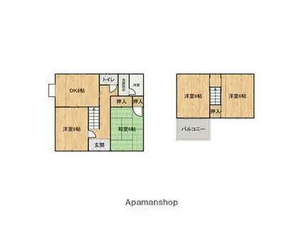 山陽本線 東福山駅 徒歩23分 2階建 築40年(4DK)の間取り写真