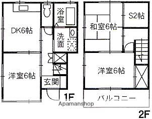福塩線 道上駅 徒歩9分 2階建 築21年(3SDK)の間取り写真