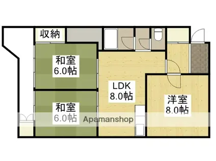 コーポサンライフ(3DK/3階)の間取り写真