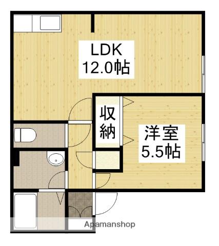 グランディール(1LDK/1階)の間取り写真