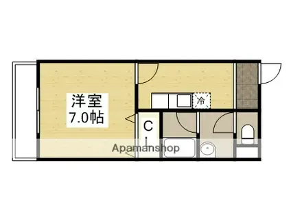 エメローズ御幸(1K/2階)の間取り写真