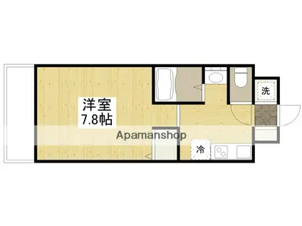 シンメイロード(1K/2階)の間取り写真