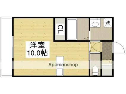 アビーロード(1K/3階)の間取り写真