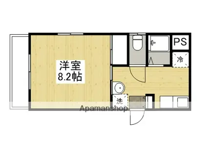 サングリア(1K/3階)の間取り写真