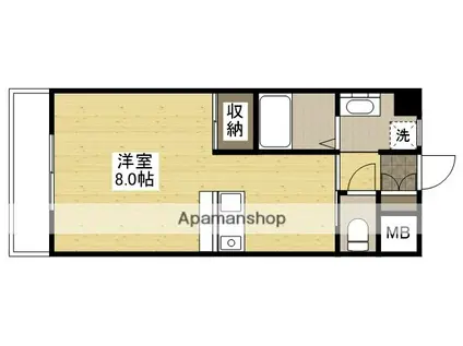 アーバンヒルズ皆実(1K/4階)の間取り写真