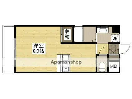 アーバンヒルズ皆実(1K/4階)の間取り写真