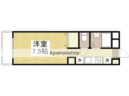 ロイヤルMIYAURA(1K/1階)の間取り写真