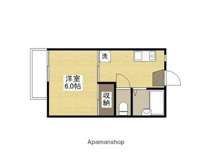 サン・グランデ2号棟(1DK/1階)の間取り写真