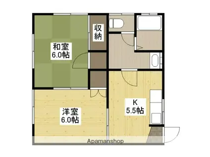 サーヒルズ(2K/1階)の間取り写真