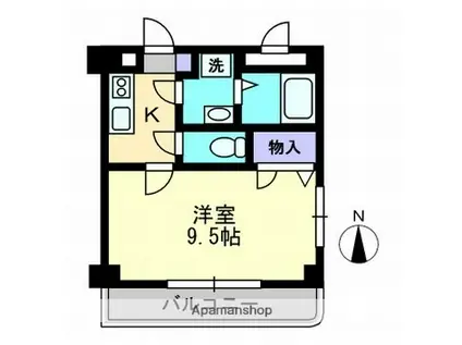 AT・LIFE大門(1K/2階)の間取り写真