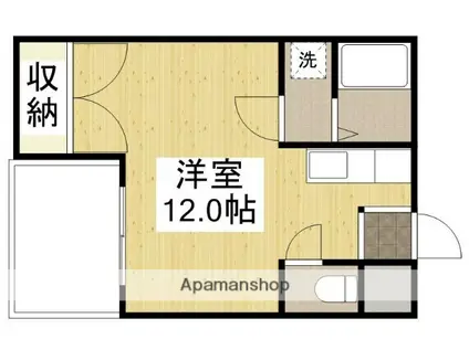 バグースⅡ(1K/5階)の間取り写真