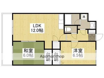 サンジャックガーデン(2LDK/3階)の間取り写真