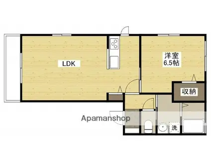 サニーハイムMINOMI(1LDK/1階)の間取り写真