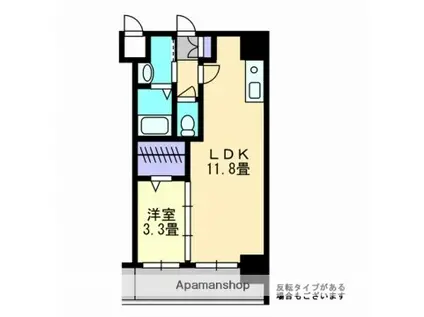 AXIS西桜町(1LDK/7階)の間取り写真