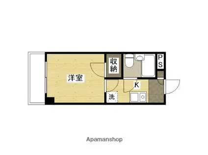 リバティ丸之内(1K/1階)の間取り写真