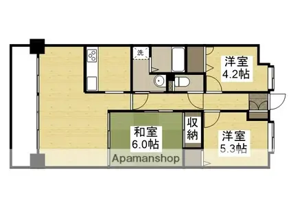 川端壱番館(3LDK/3階)の間取り写真