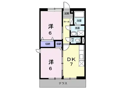 サンハイム(1LDK/1階)の間取り写真