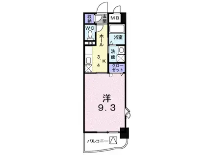 GRAN樹(1K/1階)の間取り写真