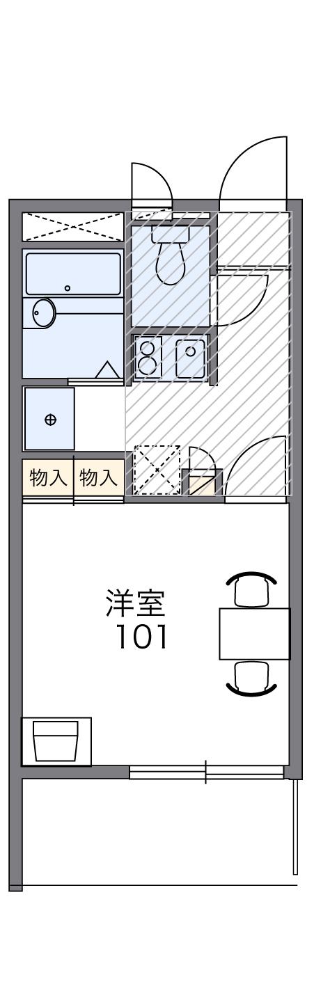 レオパレスカメリア(1K/3階)の間取り写真