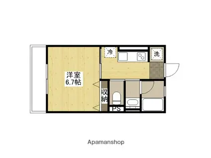 MARINE HILL(1K/3階)の間取り写真